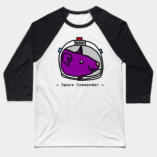 Space Astronaut Sci Fi Rat Portrait Baseball T-Shirt